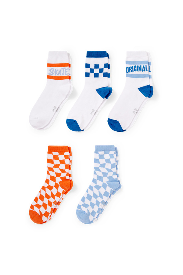 Bild 1 von C&A Multipack 5er-Skate-Socken mit Motiv, Blau, Größe: 31-33