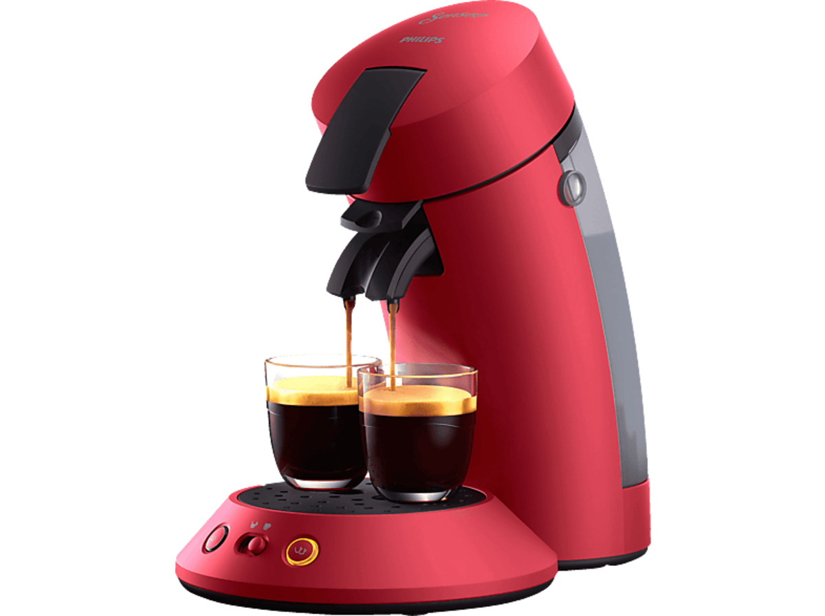 Bild 1 von PHILIPS SENSEO® CSA210/90 Original Plus 2-Tassen-Funktion, Milder oder starker Kaffee, 0.7L Wassertank, Padmaschine, Dunkelrot