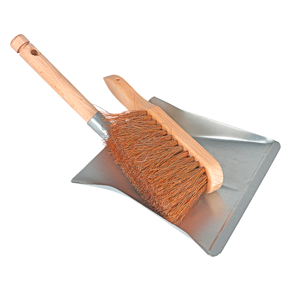 Bild 1 von Kehr-Set Kehrschaufel aus Metall mit Holzstiel und Handfeger