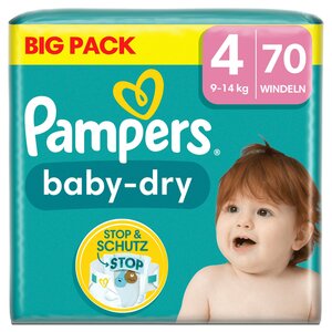 Pampers Baby Dry Gr.4 9-14kg Big Pack 70 Stück