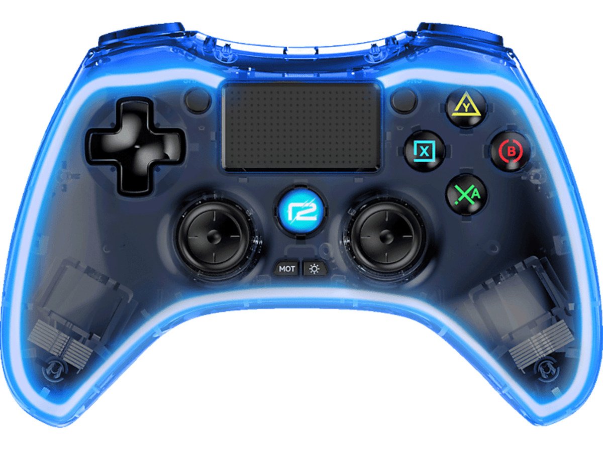 Bild 1 von READY 2 GAMING Pro Pad X LED Editon Controller Transparent / Blau für PlayStation 4