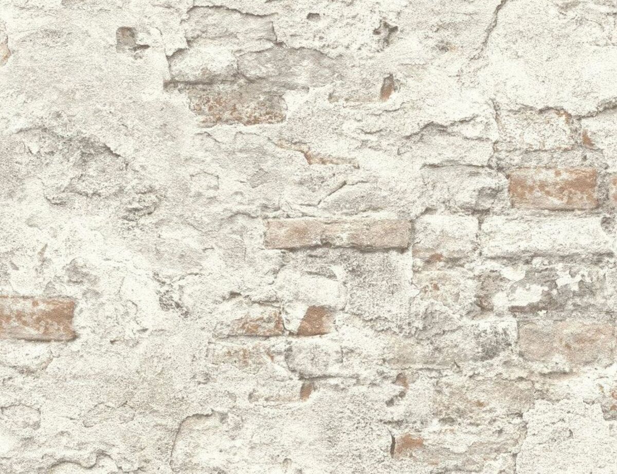 Bild 1 von Vliestapete Stein Grau, Beige