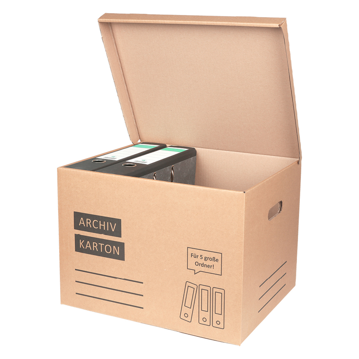 Bild 1 von Aktenkarton mit ausgestanzten Krempelgriffen