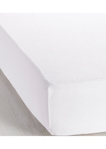 Frottee Spannbettlaken, 1 (100/200 cm), Weiß