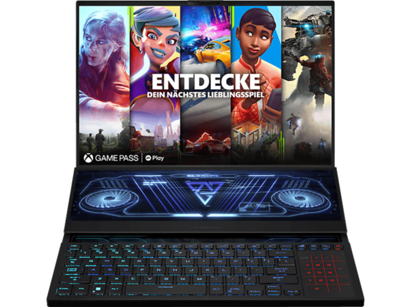 Bild 1 von ASUS ROG Zephyrus Duo 16 GX650PZ-NM030W, Gaming Notebook, mit Zoll Display, AMD Ryzen™ 9 Prozessor, 32 GB RAM, 1 TB SSD, NVIDIA, GeForce RTX™ 4080, Schwarz Windows 11 Home (64 Bit)