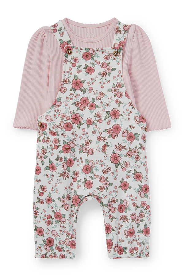 Bild 1 von C&A Blümchen-Baby-Outfit-2 teilig, Rosa, Größe: 50