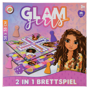 2-in-1-Brettspiel Glam Girls PINK / LILA