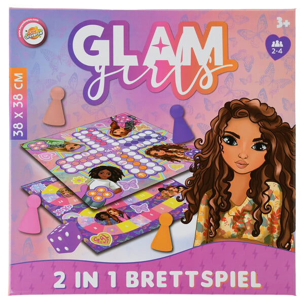 Bild 1 von 2-in-1-Brettspiel Glam Girls PINK / LILA