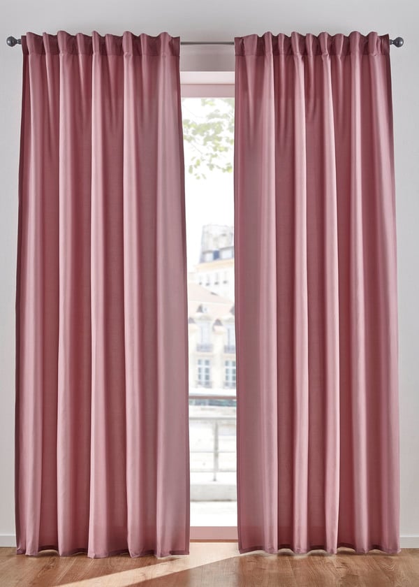 Bild 1 von Microfaser Vorhang mit recyceltem Polyester (2er Pack), 1 (H/B: 145/140 cm), Rosa