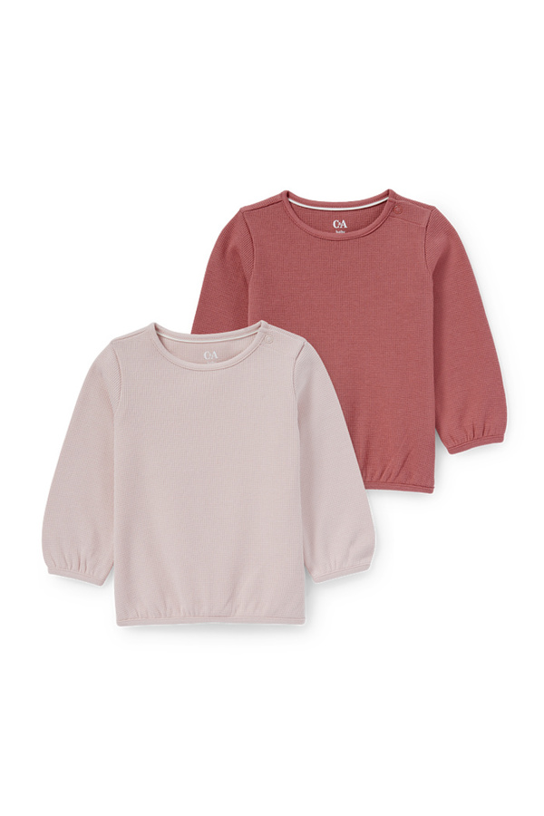 Bild 1 von C&A Multipack 2er-Baby-Sweatshirt, Rosa, Größe: 62