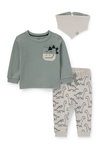 C&A Dino-Baby-Outfit-3 teilig, Grün, Größe: 62