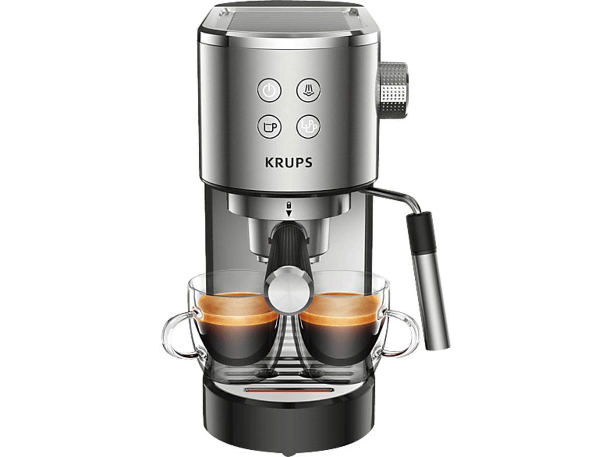 Bild 1 von KRUPS XP442C Virtuoso Espressomaschine Schwarz/verchromte Applikationen