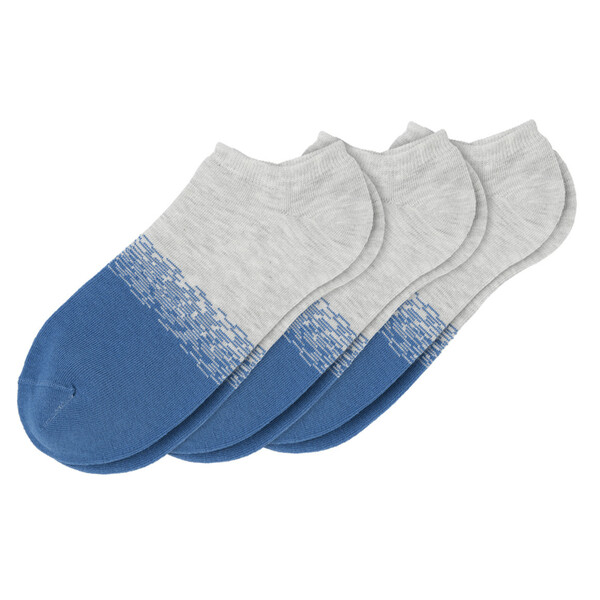 Bild 1 von 3 Paar Herren Sneaker-Socken mit Farbverlauf HELLGRAU / BLAU