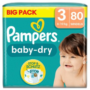 Pampers Baby Dry Gr.3 6-10kg Big Pack 80 Stück