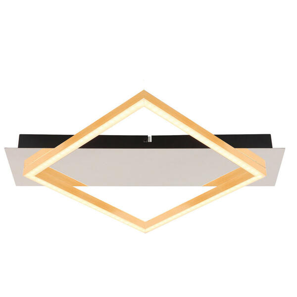 Bild 1 von Globo Led-Deckenleuchte, Opal, Schwarz, Gold, Metall, Kunststoff, 35x5 cm, Lampen & Leuchten, Leuchtenserien