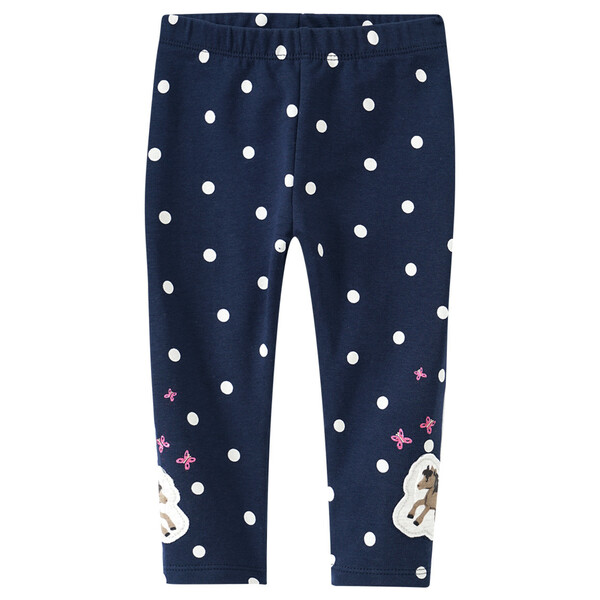 Bild 1 von Baby Leggings mit Pferde-Applikation DUNKELBLAU