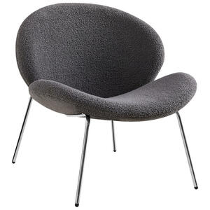 Mid.you Stuhl-Set, Grau, Textil, Rundrohr, 73.5x74x75 cm, Esszimmer, Stühle, Esszimmerstühle