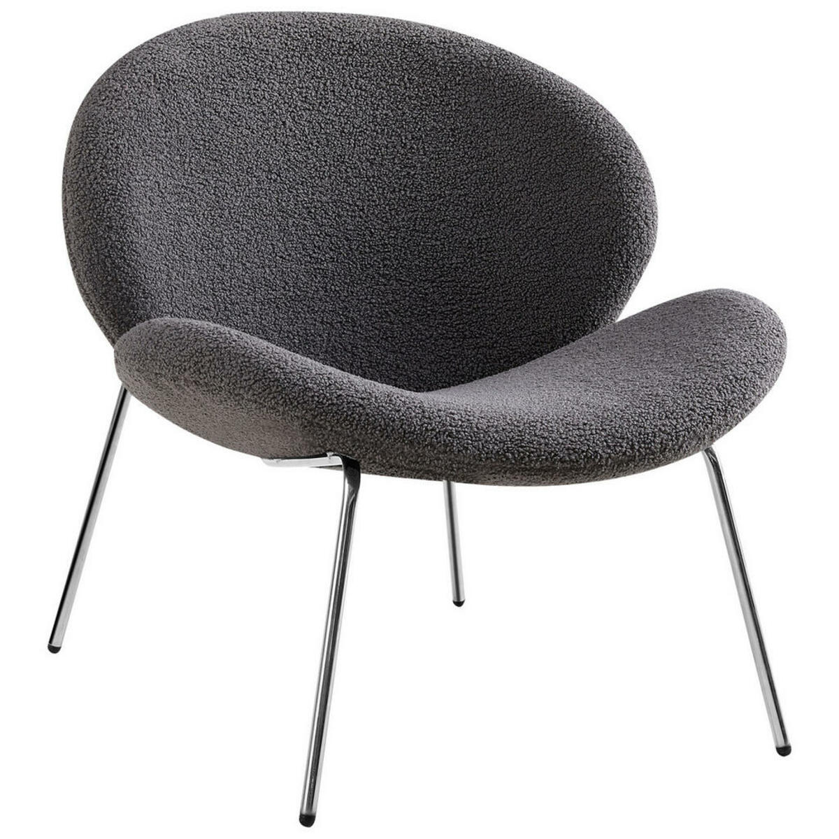 Bild 1 von Mid.you Stuhl-Set, Grau, Textil, Rundrohr, 73.5x74x75 cm, Esszimmer, Stühle, Esszimmerstühle