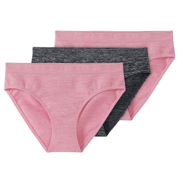 3 Mädchen Slips in SeamlessQualität ROSA / DUNKELGRAU von Ernstings