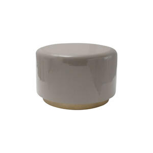 Mid.you Hocker, Grau, Gold, Metall, rund, 43 cm, Wohnzimmer, Hocker, Sitzhocker