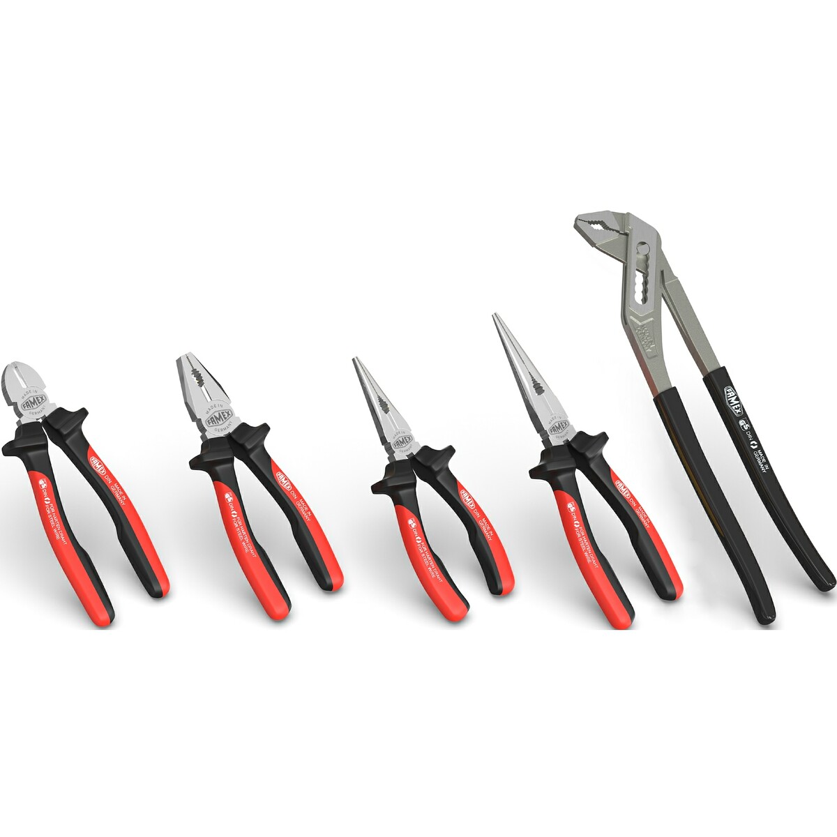 Bild 1 von FAMEX 3956-5 Zangen Satz - Made in Germany - 5-teilig