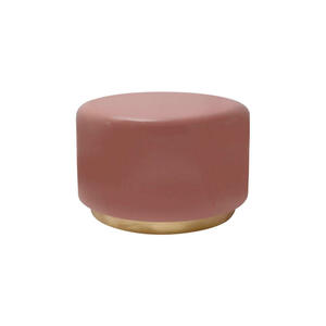 Mid.you Hocker, Rosa, Gold, Metall, rund, 43 cm, Wohnzimmer, Hocker, Sitzhocker