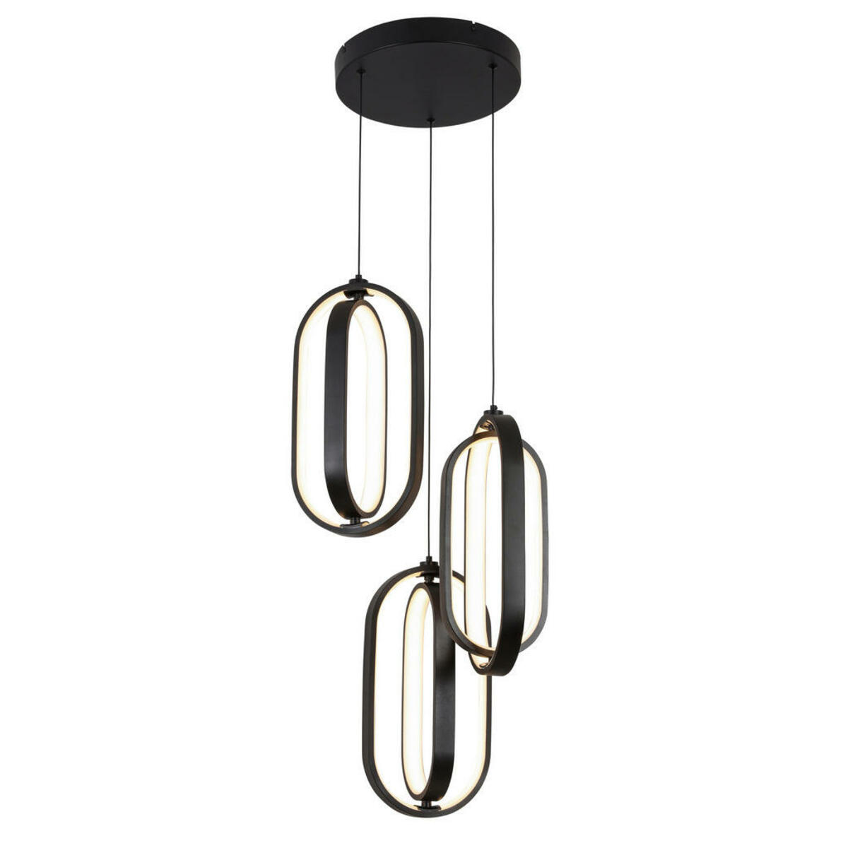 Bild 1 von Novel Led-Hängeleuchte Nima, Schwarz, Metall, Kunststoff, Uni,Uni, 250 cm, drehbar, höhenverstellbar, 3 Helligkeitsstufen, Lampen & Leuchten, Innenbeleuchtung, Hängelampen