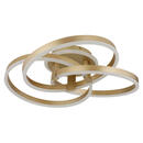 Bild 1 von Globo Led-Deckenleuchte, Opal, Gold, Metall, Kunststoff, 57.5x20 cm, 3-fach schaltbar, Farben fixierbar, Farbtemperaturwechsler, Lampen & Leuchten, Leuchtenserien