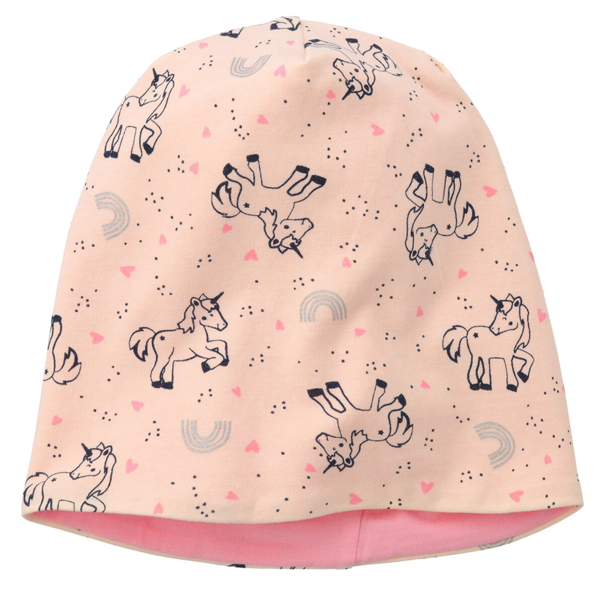Bild 1 von Mädchen Mütze mit Einhorn-Allover CREME / ROSA