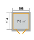 Bild 2 von Weka Gartenhaus 325 Gr. 2, ca. B200/H225/T241 cm