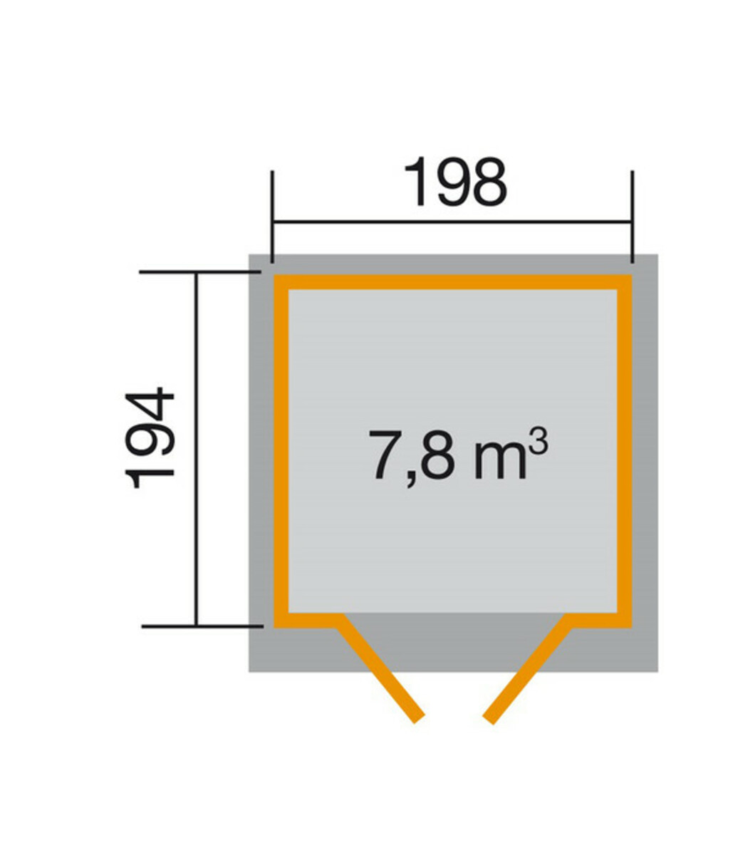 Bild 2 von Weka Gartenhaus 325 Gr. 2, ca. B200/H225/T241 cm