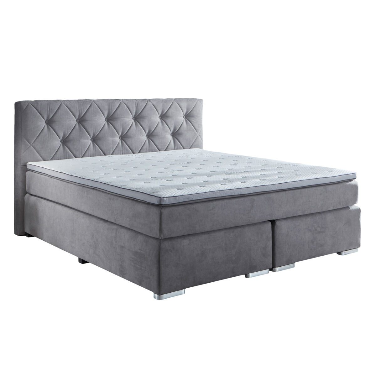 Bild 1 von Boxspringbett Premium, lichtgrau, 180 x 200 cm