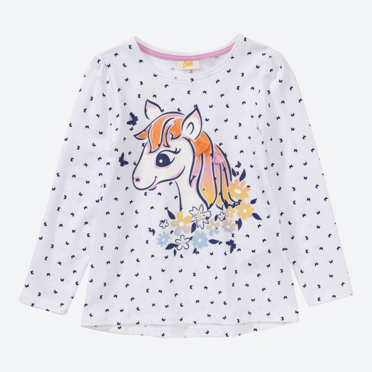Bild 1 von Mädchen-Shirt mit Pferde-Frontaufdruck