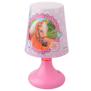 Tischlampe mit Pferde-Motiv ROSA