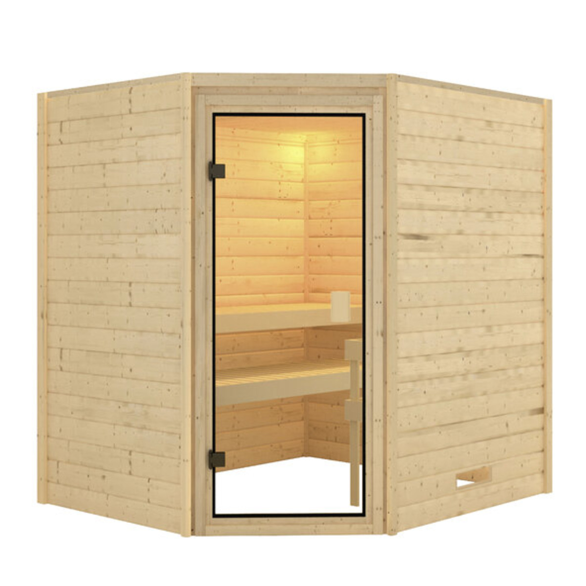 Bild 1 von Sauna-Set Vera mit Ofen, naturbelassen, 4,5 kW