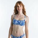 Bild 1 von Bikini-Oberteil Damen Bustier herausnehmbare Formschalen Roxy blau/weiß