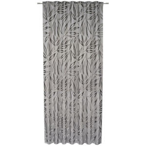 Esposa Fertigvorhang Bionda, Silber, Textil, Blätter, 140 cm, AZO-frei, Bsci, Oeko-Tex® Standard 100, für Stange und Schiene geeignet, mit Kombiband, Wohntextilien, Gardinen & Vorhänge, Fertiggar
