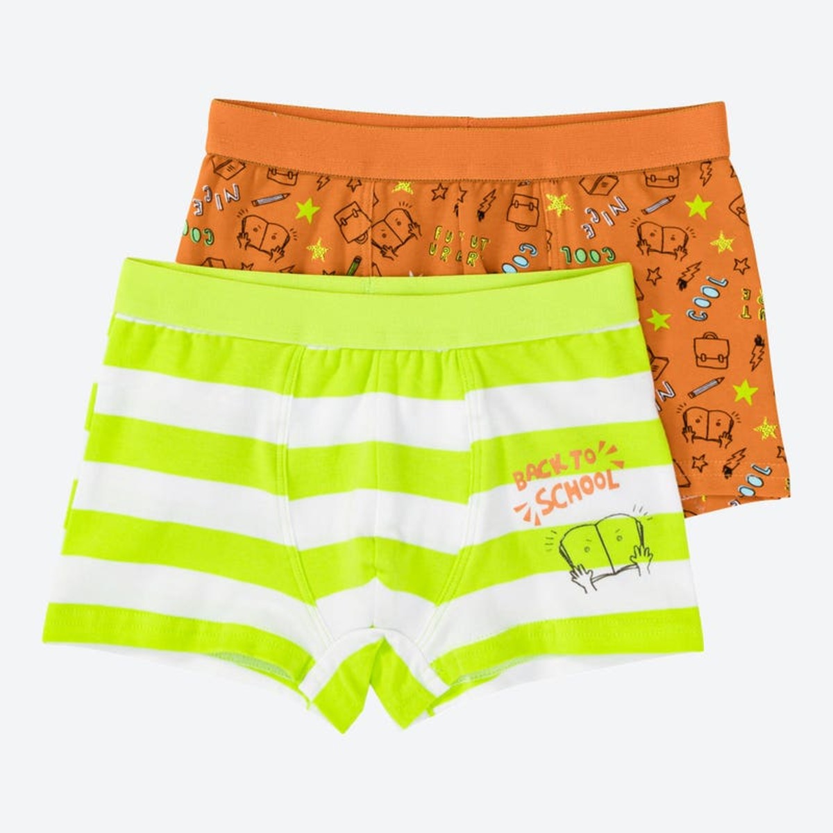 Bild 1 von Jungen-Retroshorts mit Schul-Muster, 2er-Pack