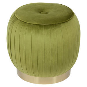 Mid.you Hocker, Grün, Textil, rund, 43x42x43 cm, Wohnzimmer, Hocker, Sitzhocker