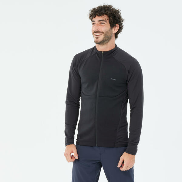 Bild 1 von Fleecejacke Herren leicht Bergwandern - MH520 Light schwarz Schwarz