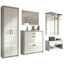 Bild 1 von Dieter Knoll Garderobe, Weiß, Alu, Metall, Glas, 5-teilig, 320x195x36 cm, Garderobe, Garderoben-Sets