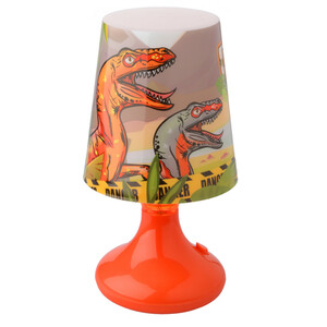 Tischlampe mit Dino-Motiv ORANGE / GRÜN