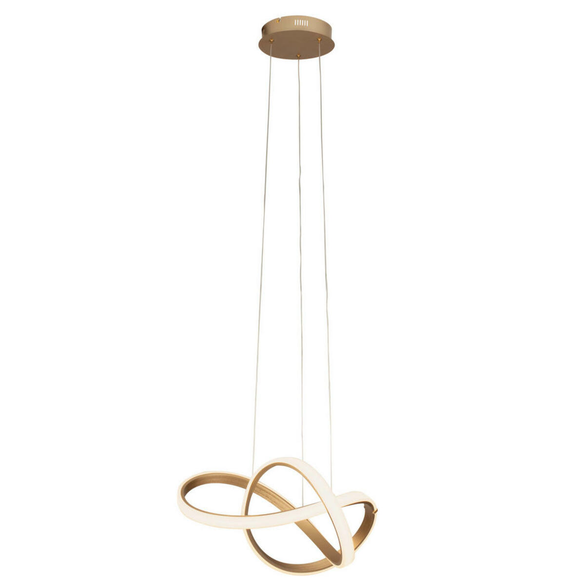 Bild 1 von Ambiente Led-Hängeleuchte, Gold, Metall, Kunststoff, Uni,Uni, rund,rund, 55 cm, RoHS, Europäischer Sicherheitsstandard, Lampen & Leuchten, Innenbeleuchtung, Hängelampen