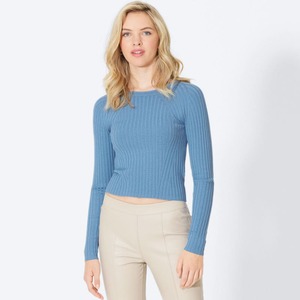 Damen-Pullover mit Ripp-Muster