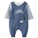 Bild 1 von Newborn Strampler und Langarmshirt Born 2024 DUNKELBLAU / CREMEWEISS