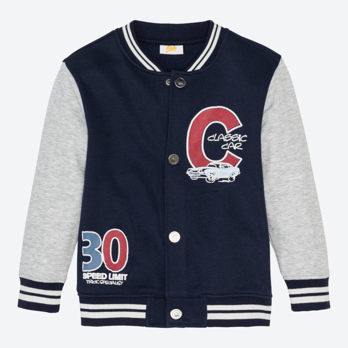 Bild 1 von Jungen-Sweatjacke mit gestreiften Bündchen