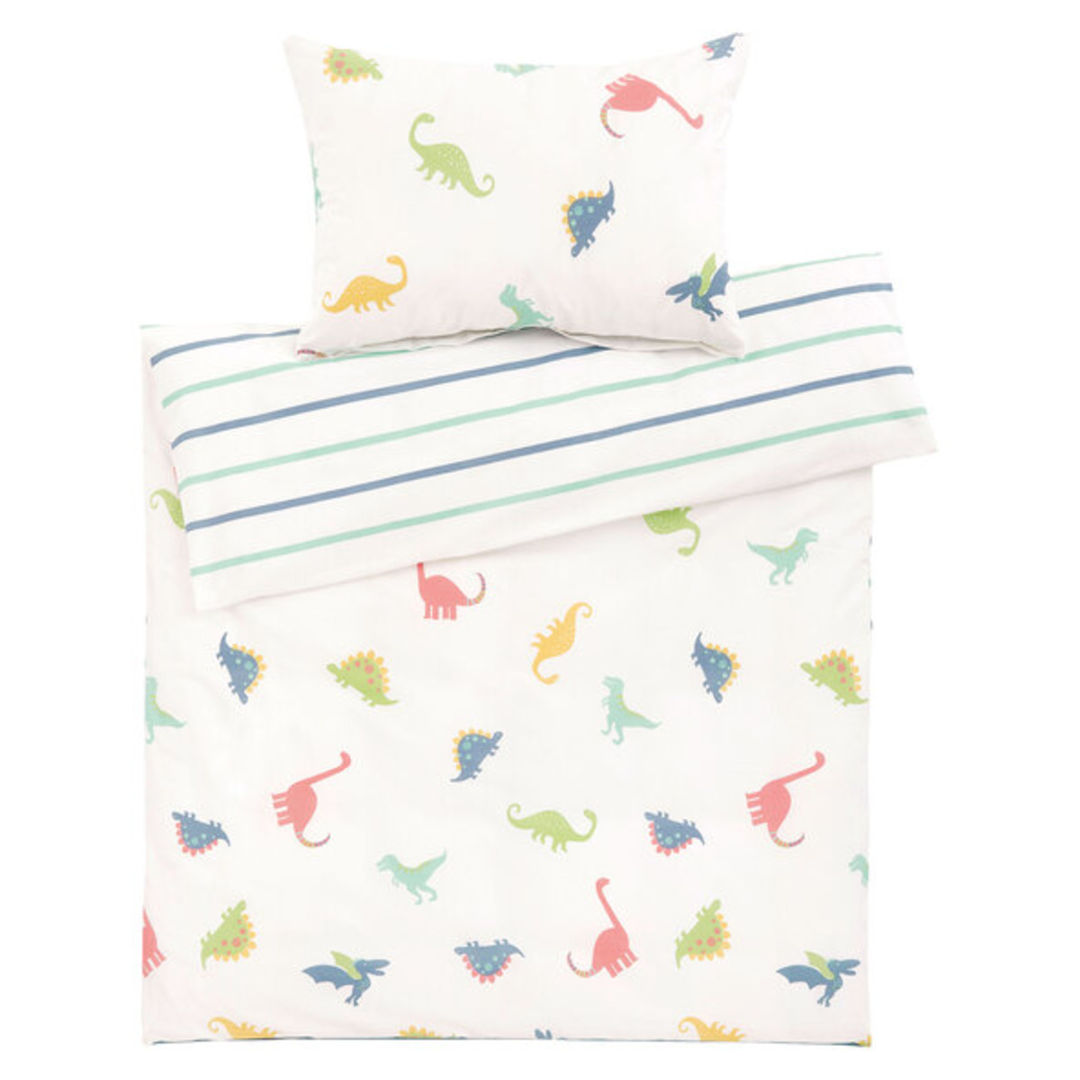 Bild 1 von Perkal-Kleinkinder-Bettwäsche-Set Dino
