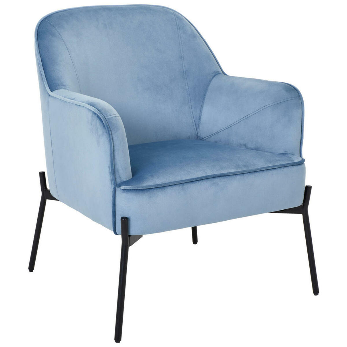 Bild 1 von Xora Sessel, Blau, Schwarz, Metall, Textil, 69x81x64 cm, Wohnzimmer, Sessel, Polstersessel