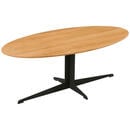 Bild 1 von Livetastic Couchtisch, Natur, Schwarz, Holz, Metall, Eiche, massiv, oval, Sternfuß, 120x44.5x60 cm, Wohnzimmer, Wohnzimmertische, Couchtische