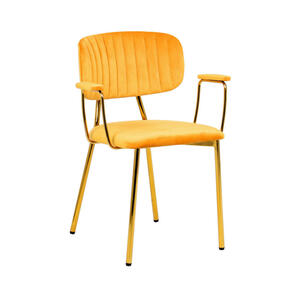 Mid.you Armlehnstuhl-Set, Orange, Textil, Stativgestell, 63x80x51 cm, Esszimmer, Stühle, Esszimmerstühle, Esszimmerstühle-Set